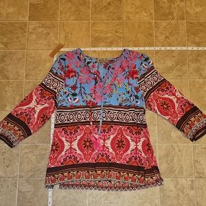 Floral Multicolor Women's Top - Aziza